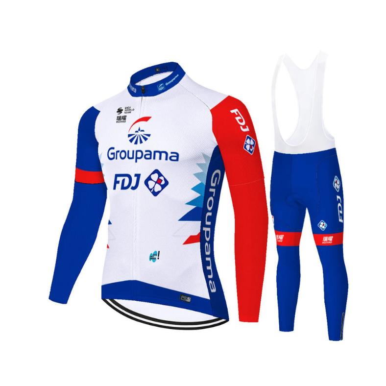 FDJ | Langarm-Professionelles Radsport-Set