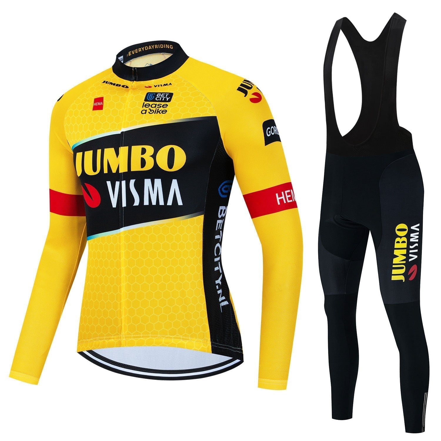 Jumbo Visma | Langarm-Professionelles Radsport-Set