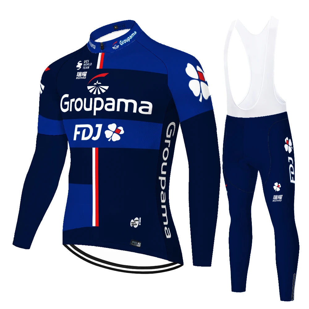 FDJ | Langarm-Professionelles Radsport-Set