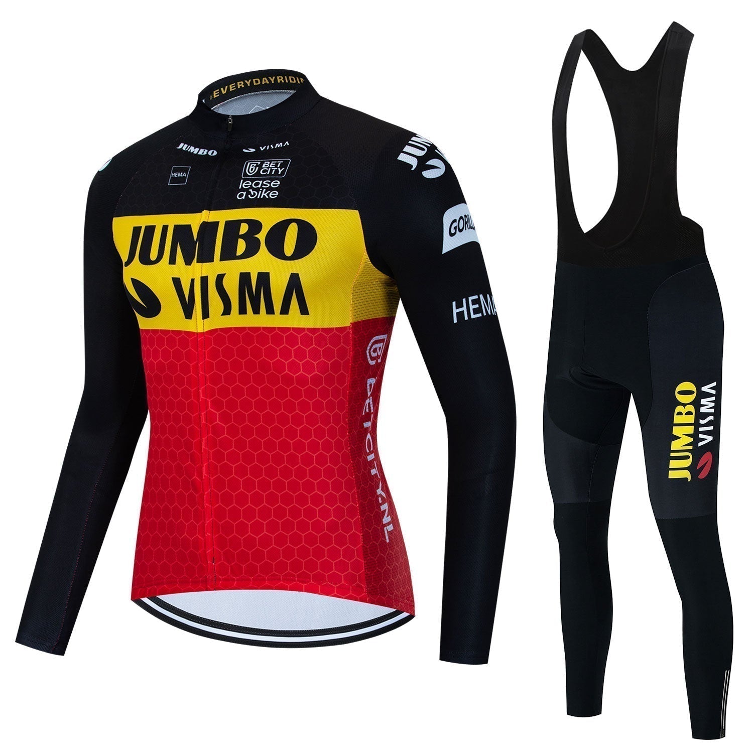Jumbo Visma | Langarm-Professionelles Radsport-Set