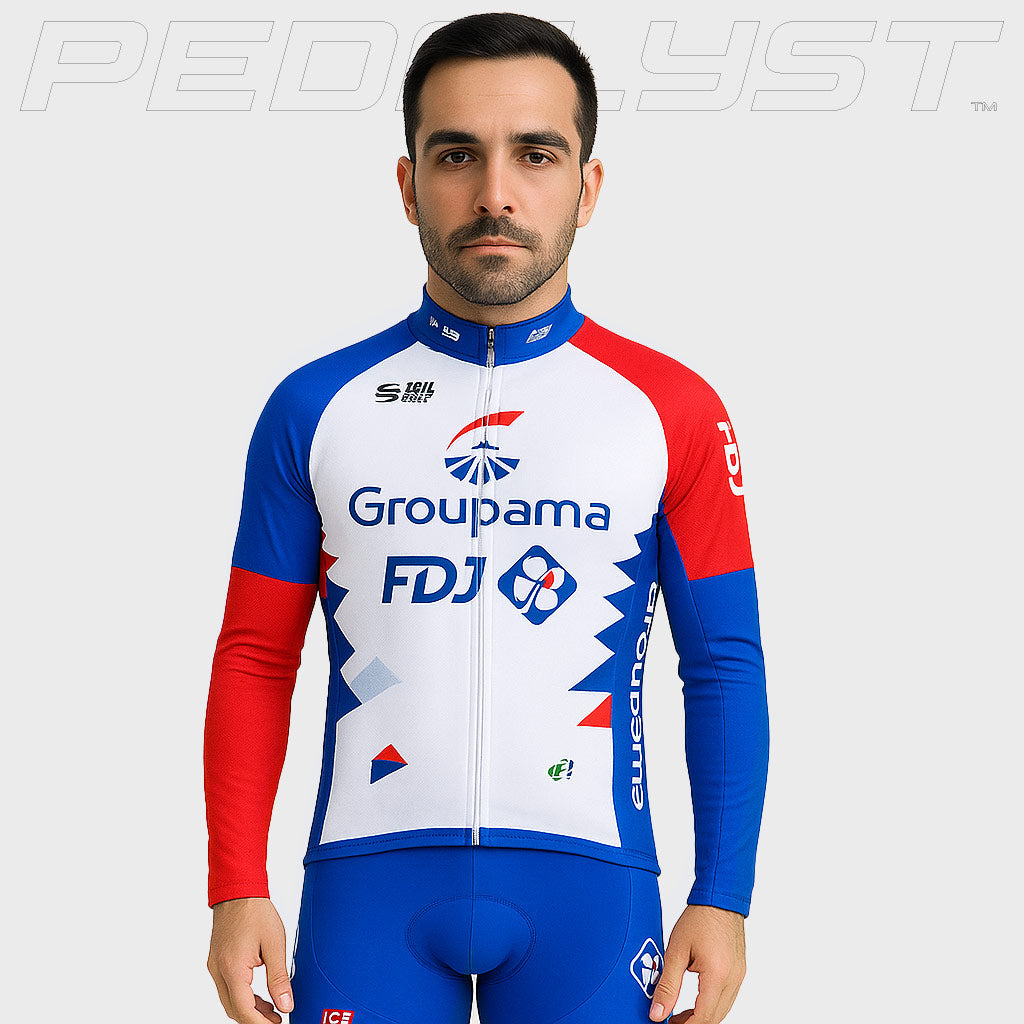 FDJ | Langarm-Professionelles Radsport-Set
